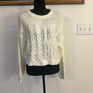 NWT True Craft Cable-Knit Crew-Knit Soft Sweater, Sz. L.